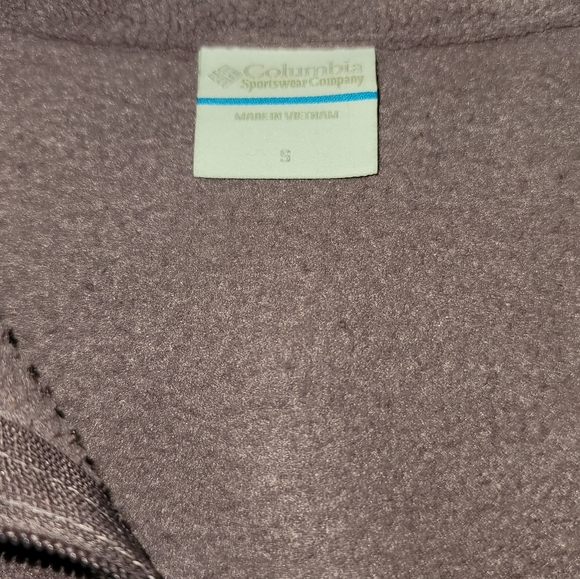 Columbia Lavendar Zipup Sleeveless Fleece Jacket Sz: Small - Picture 3 of 9